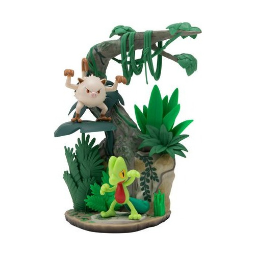 Pokémon Set X2 + Entorno Kit Ambiente Jungla Mankey Treecko