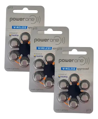 Pilhas Power One Tamaño 13 Bateria Auditiva Aparelho Auditivo 18 Unidades