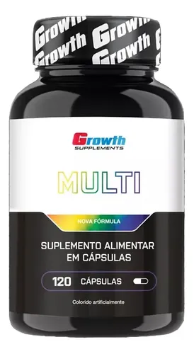 Multivitaminico 120 Cápsulas Growth Supplements Sem Sabor