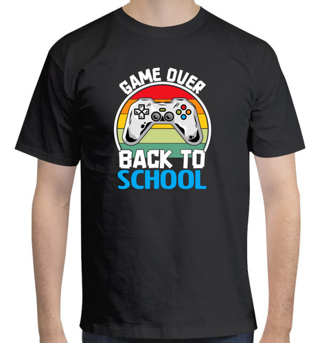 Playera Diseño Game Over Back To School - Control Gamer