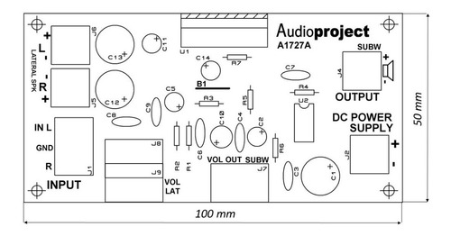 Imagen 5 de 7 de Modulo Amplificador 2.1 6+6+20 Watts Con Vol - Audioproject