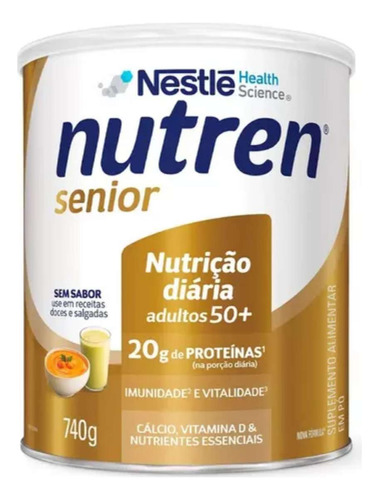 Nutren Senior Kit 2 Latas De 740gr Sabor Baunilha Sabor Sem Sabor