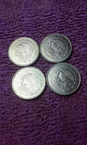 Imagen 2 de 2 de Set De 4 Moneda De 10 Peos Hidalgo Años 1986 A 1990 Buen Est
