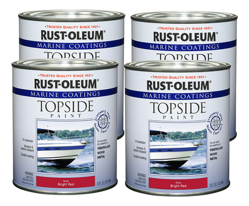 Rust-oleum 207004-4pk - Pintura Marina Superior, Paquete De