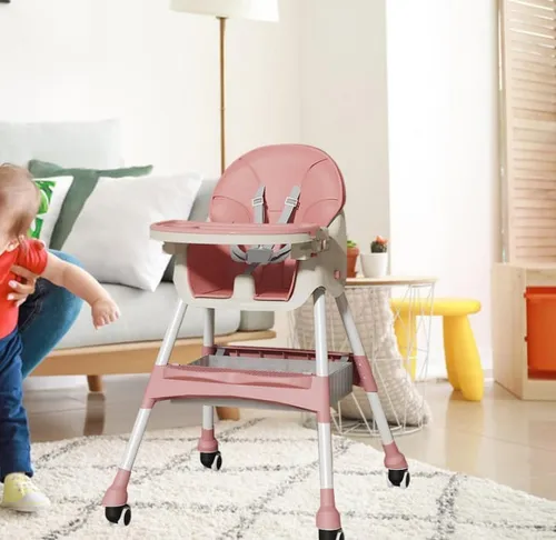 Silla De Comer Bebé Altura Ajustable 2 En 1 .r