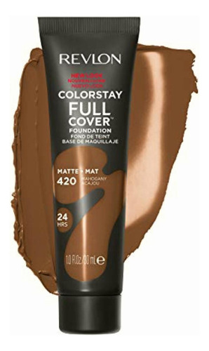 Revlon Colorstay Full Cover Foundation, Mahogany, 1.0 Fluid