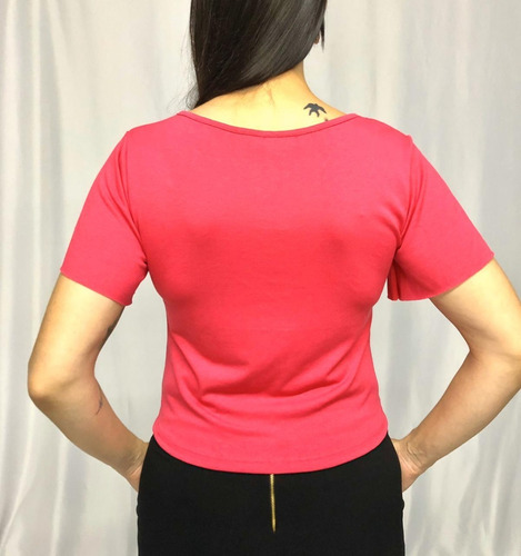 Blusa Nozinho Decote V Manga Flare Viscolycra Melancia