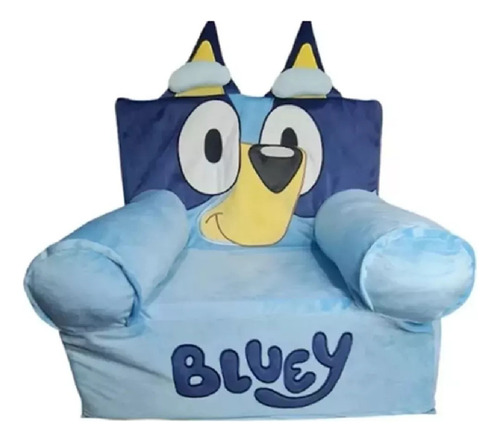 Sillón Infantil Puff Bluey Sofá Individual Perrito Azul