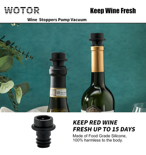 Bombilla De Vacío Con Tapón Para Preservar Vino Fresco