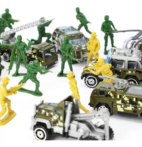  TOY Life Juguete de soldado para hombre, juguetes de plástico  del ejército, 95 piezas de ejército, juguetes para niños, figura de acción  militar, incluye base de chicos del ejército, figura de