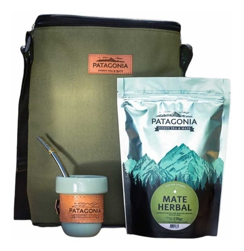 Imagen 4 de 6 de Set Matero Patagonia - Bolso + Mate + Bombilla + Yerbas