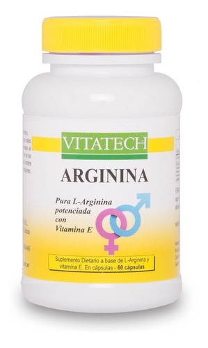 Arginina Vita Tech X 60 Capsulas Aminoacido L-arginina