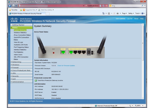 Router Cisco Rv220w Excelente Estado (Usado)