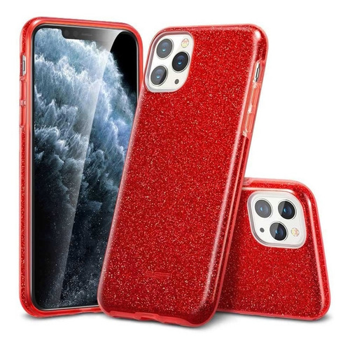 . Funda Esr Glitter Para iPhone 11 Pro Brillos Roja