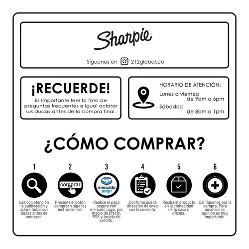 Imagen 4 de 5 de Marcadores Sharpie Permanente Punta Fina Holiday X21