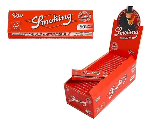 Caja X50 Rolling Papers Cueros Smoking Red #8