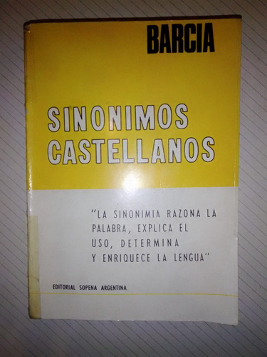 Libro Sinónimos Castellanos Roque Barcia 