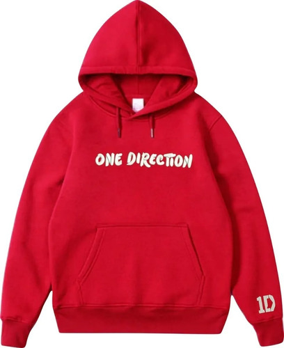 Poleron Sudadera One Direction Roja Con Capucha