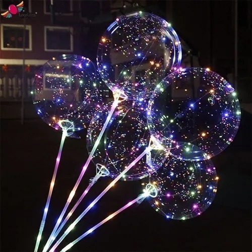 Globos Luminosos Con Luces Led De 3m + Soporte De 70 Cm