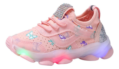 Zapatos De Bebé For Niños Y Niñas Crystal Led Luminous Spor