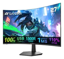 Comprar Monitor Curvo Sansui 27 100hz Fhd Usb-c Altavoces