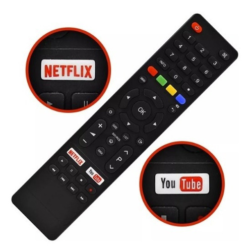 Controle Remoto Philco Britania Smart Netflix Youtube Ph55 