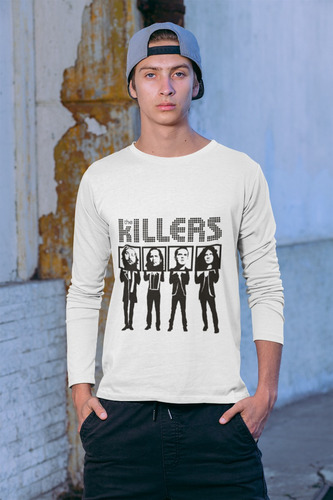 Polera Larga The Killers Rock Grupo Banda Estampado Algodon
