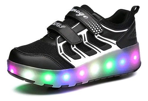 Ehauuo Black Light Up Double Wheel Shoes R B07mkgzvbx_060424