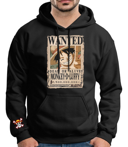 Sudadera Monkey D Luffy Se Busca Wanted One Piece Unisex