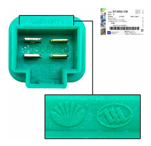 Imagen 9 de 10 de Interruptor Pedal Freno Optra 2011 2012 2013 Desing Original