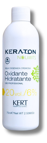 Kit Tinta Keraton No Limits Hipoalergênica + Ox 20 Vol 75ml Tom 6.7 Louro Escuro Marrom