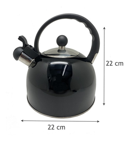 Imagen 3 de 5 de Tetera Silbadora Acero Inoxidable 2.5 Lt Cocina Royal Haus