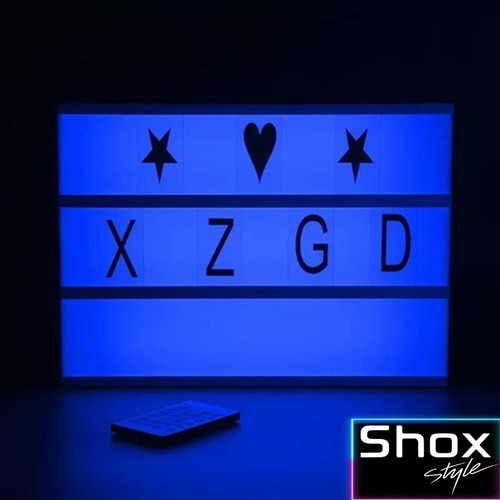 Imagen 4 de 10 de Cartel Luminoso Led Control Remoto Letras Emoji Lightbox Usb
