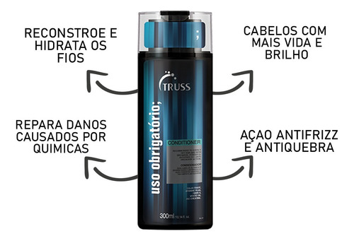 Truss Uso Obrigatório Shampoo Condicionador Net Mask + Mimo