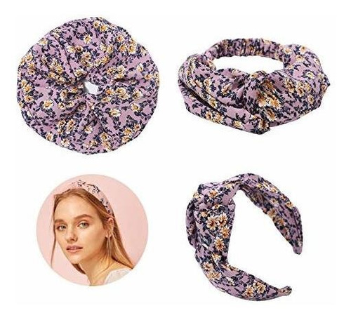 Haimei Pañuelo Para El Pelo Con Diseño Floral Para Mujer 