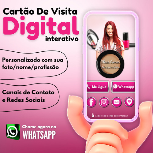 Imagem 3 de 4 de Cartão De Visita Digital Interativo Entrega Em Menos De 24h