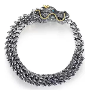 Pulsera Dragón Acero Inoxidable Diseño Único Hiperrealista