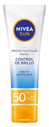 Protector Solar Facial Nivea Sun Control De Brillo Fps 50+, 50ml