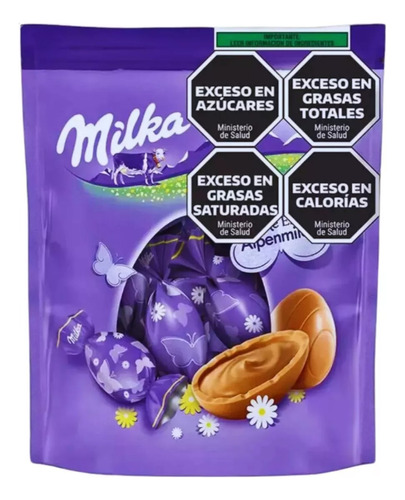 Huevos De Chocolate En Bolsa Alpine Milka X 90g X 10 Unidade