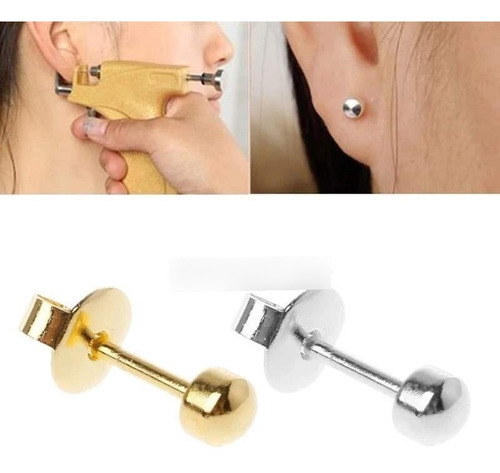 X4 Pares Aretes, Piercing Con Punta Para Pistola Perforadora