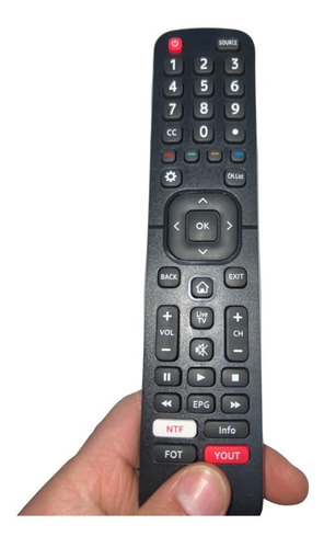 Imagen 1 de 2 de Control Remoto Generico Compatible Con Hisense Smart Tv
