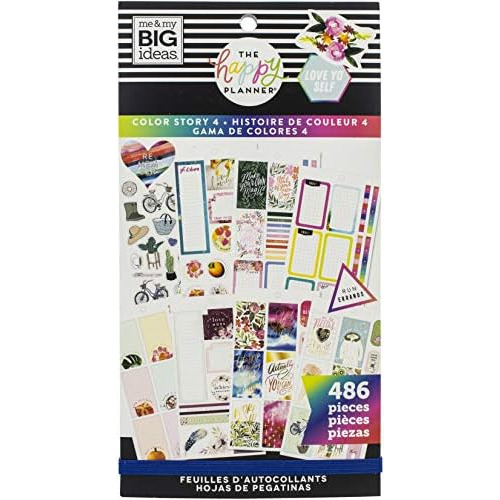 Happy Planner Stckrs Stry, Color Story 4, 486/pkg