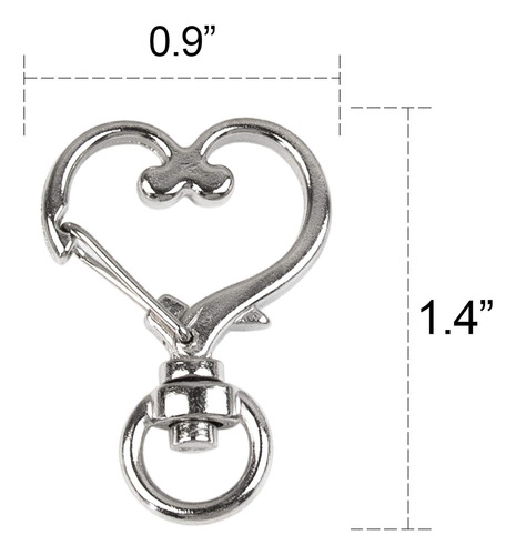 Aear, Clip De Llavero Metalico Con Resorte Para Llavero D...