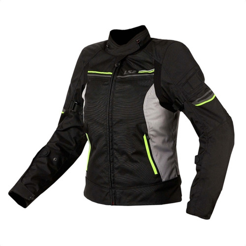 Campera Mujer Lady Moto Con Protecciones Ls2 Shadow Fluo Um