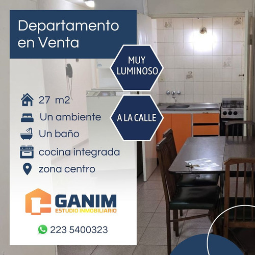 Departamento 1 Ambiente - Frente - Centro
