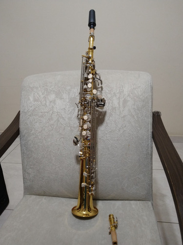 Saxofone Soprano Jahnke Sib Reto Dourado - Instrumento Novo