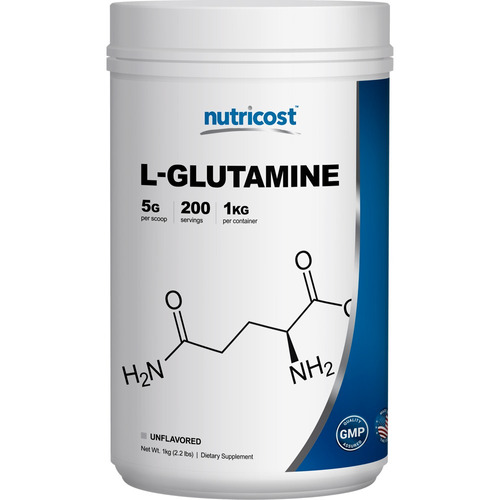 L-glutamina En Polvo 1 Unds. Nutricost 2.2 Lb