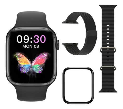 Relógio Smartwatch Inteligente Hw68 41mm Série 8 Com Caixa Preto