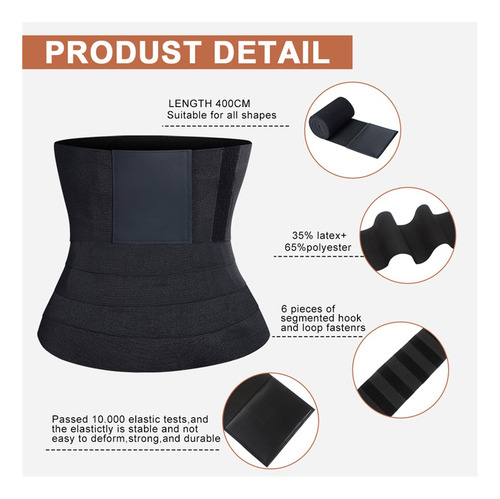 Cinturón De Entrenamiento De Cintura Finetoo Para Mujer, Faj