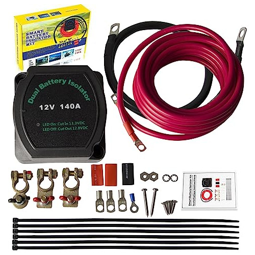 Kit De Aislador De Batería Dual De 12 Voltios Y 140 Am...